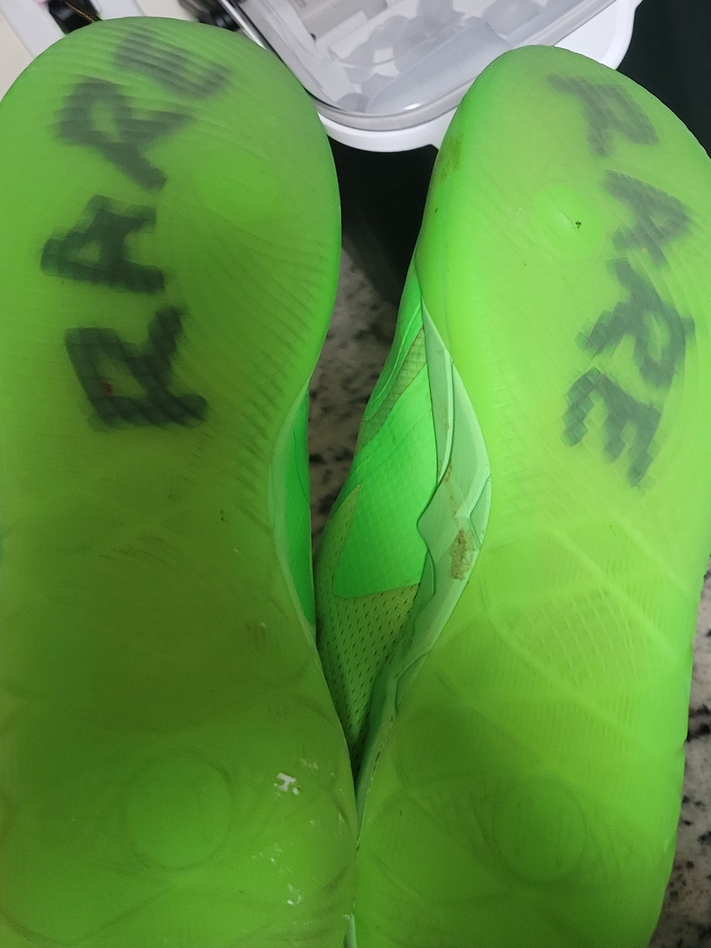Neon Green Soccer Cleats - Bright Green Soles